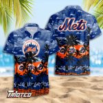 New York Mets 3D Button 3D Button Hawaiian Shirt Gift for Men Dad Father Gift for Men Dad Father Trending Summer.