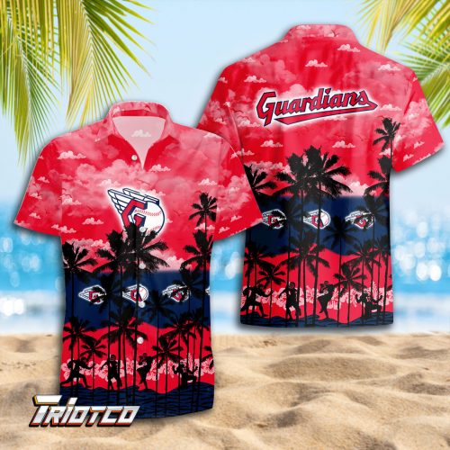 Cleveland Guardians 3D Button 3D Button Hawaiian Shirt Gift for Men Dad Father Gift for Men Dad Father Trending Summer.