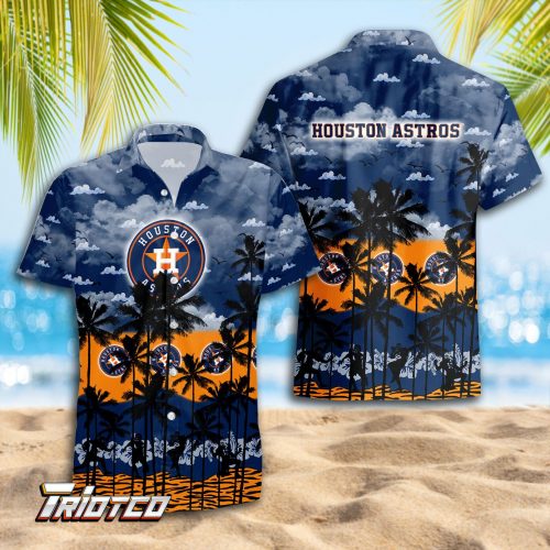 Houston Astros 3D Button 3D Button Hawaiian Shirt Gift for Men Dad Father Gift for Men Dad Father Trending Summer.