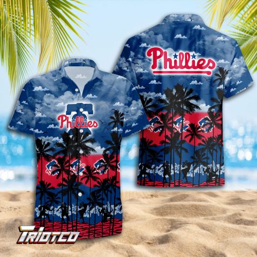 Philadelphia Phillies 3D Button 3D Button Hawaiian Shirt Gift for Men Dad Father Gift for Men Dad Father Trending Summer.