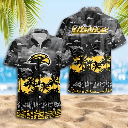 Southern Miss Golden Eagles 3D Button 3D Button Hawaiian Shirt Gift for Men Dad Father Gift for Men Dad Father Trending Summer