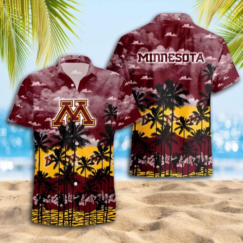 Minnesota Golden Gophers 3D Button 3D Button Hawaiian Shirt Gift for Men Dad Father Gift for Men Dad Father Trending Summer
