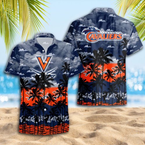 Virginia Cavaliers 3D Button 3D Button Hawaiian Shirt Gift for Men Dad Father Gift for Men Dad Father Trending Summer