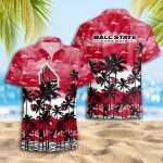Ball State Cardinals 3D Button 3D Button Hawaiian Shirt Gift for Men Dad Father Gift for Men Dad Father Trending Summer