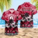 Alabama Crimson Tide 3D Button 3D Button Hawaiian Shirt Gift for Men Dad Father Gift for Men Dad Father Trending Summer