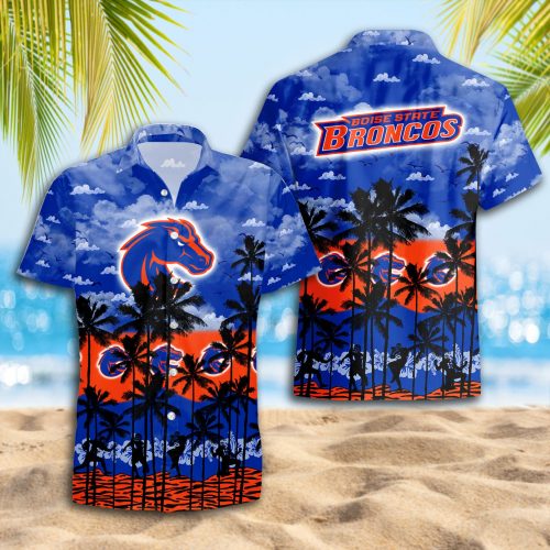Boise State Broncos 3D Button 3D Button Hawaiian Shirt Gift for Men Dad Father Gift for Men Dad Father Trending Summer
