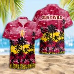 Arizona State Sun Devils 3D Button 3D Button Hawaiian Shirt Gift for Men Dad Father Gift for Men Dad Father Trending Summer
