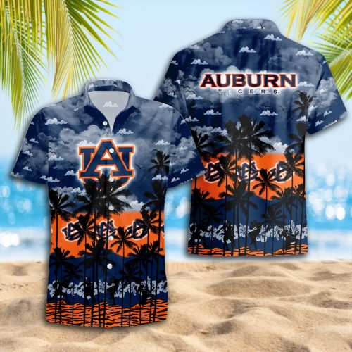 Auburn Tigers 3D Button 3D Button Hawaiian Shirt Gift for Men Dad Father Gift for Men Dad Father Trending Summer