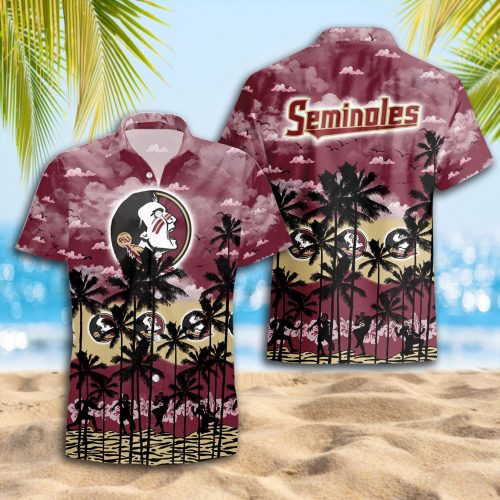 Florida State Seminoles 3D Button 3D Button Hawaiian Shirt Gift for Men Dad Father Gift for Men Dad Father Trending Summer