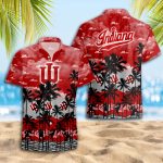 Indiana Hoosiers 3D Button 3D Button Hawaiian Shirt Gift for Men Dad Father Gift for Men Dad Father Trending Summer