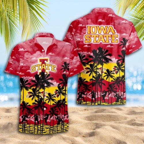 Iowa State Cyclones 3D Button 3D Button Hawaiian Shirt Gift for Men Dad Father Gift for Men Dad Father Trending Summer