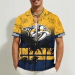 Nashville Predators 3D Button Hawaii Shirt Gift for Men Dad Father