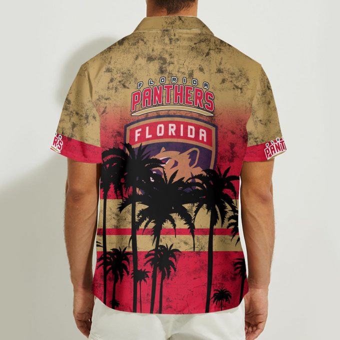 Florida Panthers 3D Button Hawaii Shirt Gift for Men Dad Father