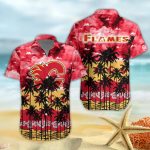 Calgary Flames 3D Button 3D Button Hawaiian Shirt Gift for Men Dad Father Gift for Men Dad Father