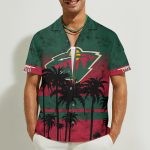 Minnesota Wild 3D Button Hawaii Shirt Gift for Men Dad Father