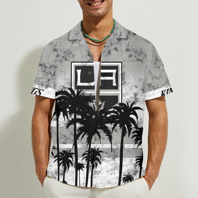 Los Angeles Kings 3D Button Hawaii Shirt Gift for Men Dad Father