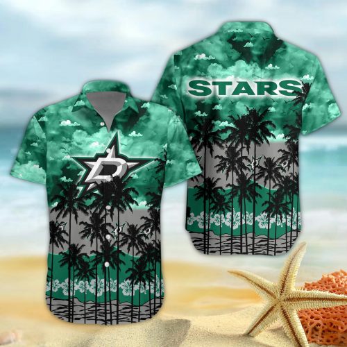 Dallas Stars 3D Button 3D Button Hawaiian Shirt Gift for Men Dad Father Gift for Men Dad Father