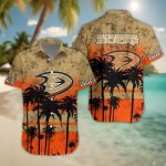 Anaheim Ducks 3D Button Hawaii Shirt Gift for Men Dad Father