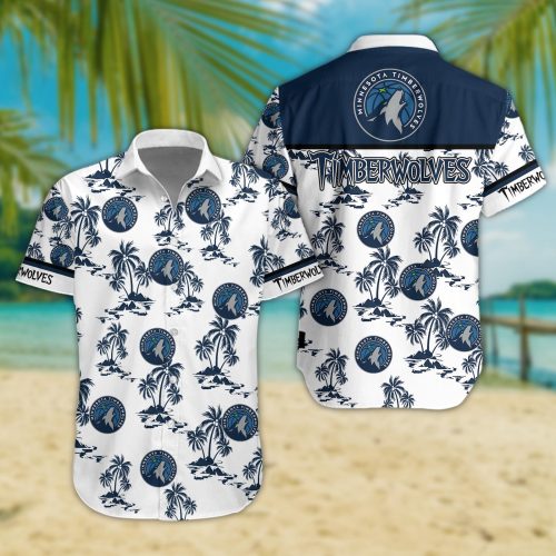Minnesota Timberwolves 3D Button Hawaii Shirt Gift for Men Dad Father