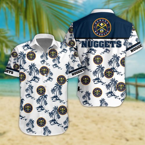 Denver Nuggets 3D Button Hawaii Shirt Gift for Men Dad Father