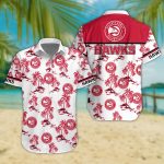 Atlanta Hawks 3D Button Hawaii Shirt Gift for Men Dad Father