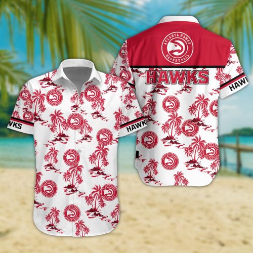 Atlanta Hawks 3D Button Hawaii Shirt Gift for Men Dad Father