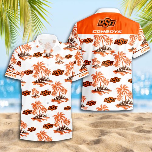 Oklahoma State Cowboys 3D Button Hawaii Shirt Gift for Men Dad Father