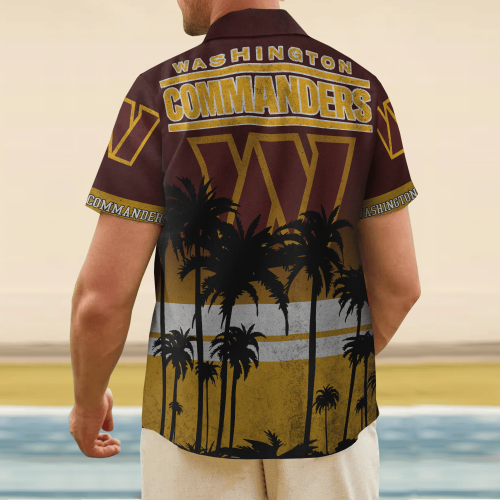 Washington Commanders 3D Button Hawaii Shirt Gift for Men Dad Father Short Style Hot Trending Summer