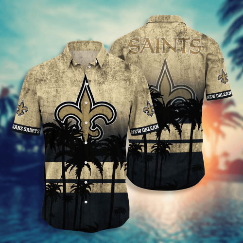 New Orleans Saints 3D Button Hawaii Shirt Gift for Men Dad Father Short Style Hot Trending Summer
