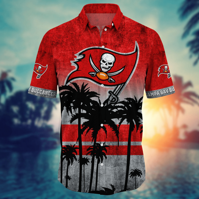 Tampa Bay Buccaneers 3D Button Hawaii Shirt Gift for Men Dad Father Short Style Hot Trending Summer