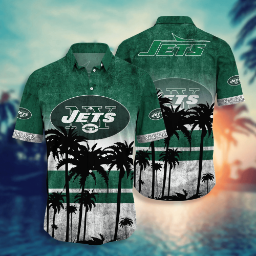 New York Jets 3D Button Hawaii Shirt Gift for Men Dad Father Short Style Hot Trending Summer