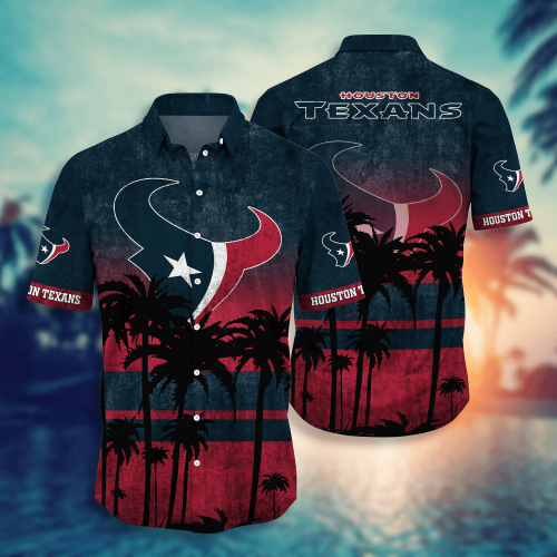 Houston Texans 3D Button Hawaii Shirt Gift for Men Dad Father Short Style Hot Trending Summer