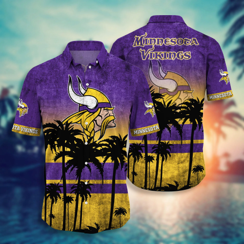 Minnesota Vikings 3D Button Hawaii Shirt Gift for Men Dad Father Short Style Hot Trending Summer