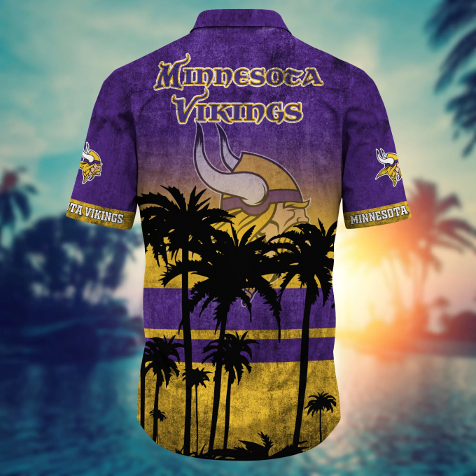 Minnesota Vikings 3D Button Hawaii Shirt Gift for Men Dad Father Short Style Hot Trending Summer