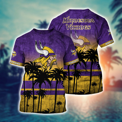 Minnesota Vikings 3D Button Hawaii Shirt Gift for Men Dad Father Short Style Hot Trending Summer