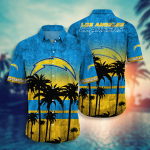 Los Angeles Chargers 3D Button Hawaii Shirt Gift for Men Dad Father Short Style Hot Trending Summer