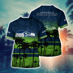 Seattle Seahawks 3D Button Hawaii Shirt Gift for Men Dad Father Short Style Hot Trending Summer