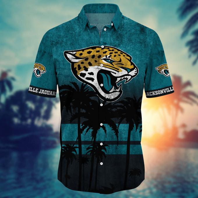 Jacksonville Jaguars 3D Button Hawaii Shirt Gift for Men Dad Father Short Style Hot Trending Summer