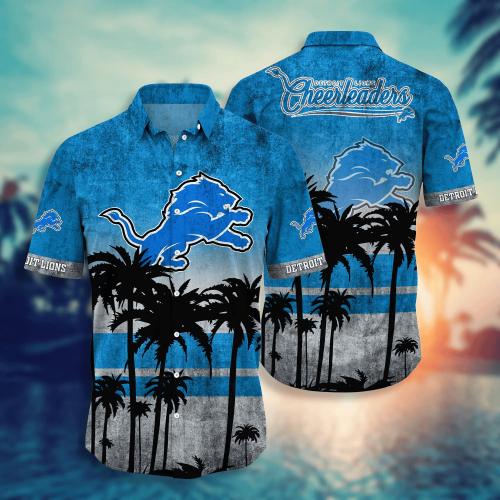 Detroit Lions 3D Button Hawaii Shirt Gift for Men Dad Father Short Style Hot Trending Summer