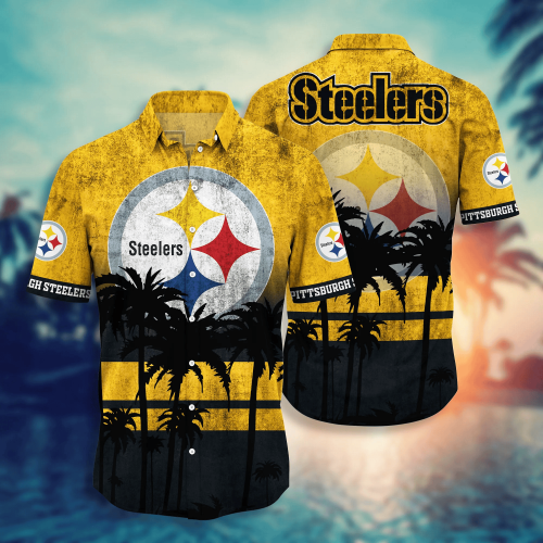 Pittsburgh Steelers 3D Button Hawaii Shirt Gift for Men Dad Father Short Style Hot Trending Summer