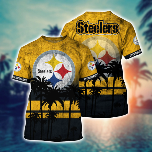 Pittsburgh Steelers 3D Button Hawaii Shirt Gift for Men Dad Father Short Style Hot Trending Summer