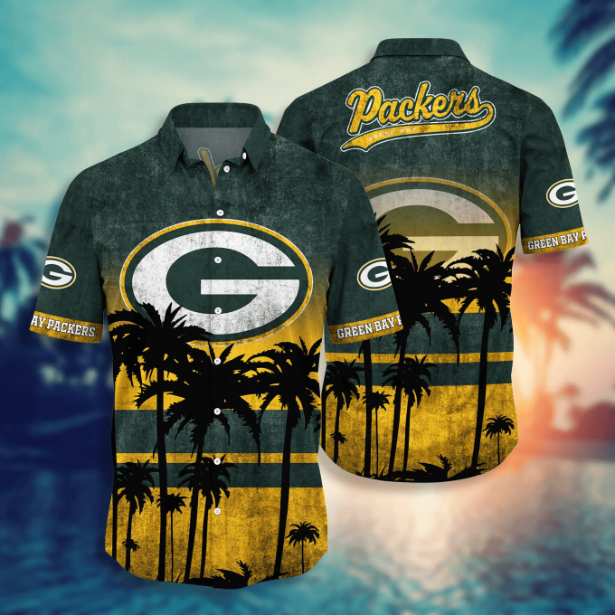 Green Bay Packers 3D Button Hawaii Shirt Gift for Men Dad Father Short Style Hot Trending Summer
