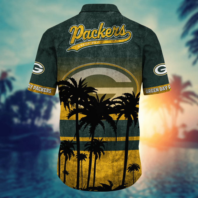 Green Bay Packers 3D Button Hawaii Shirt Gift for Men Dad Father Short Style Hot Trending Summer