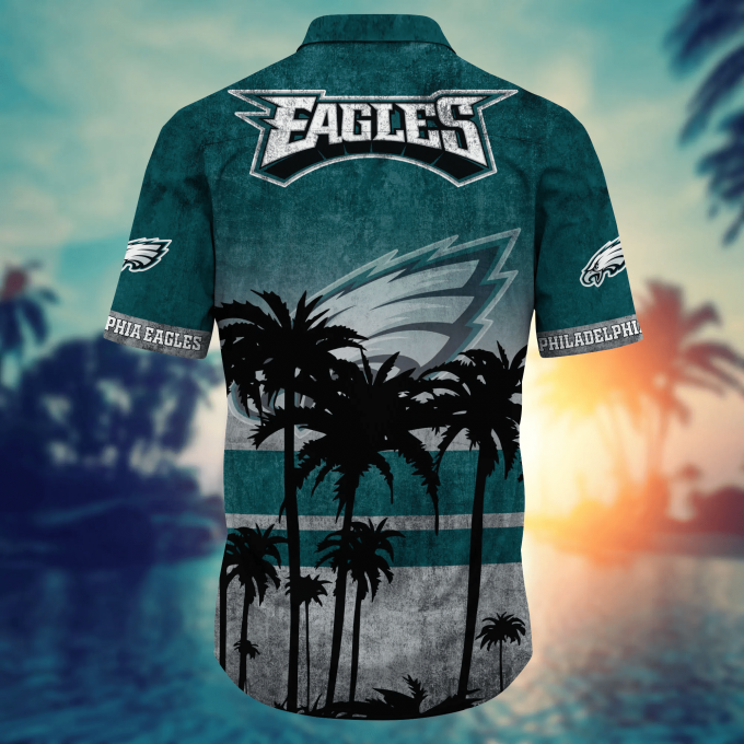 Philadelphia Eagles 3D Button Hawaii Shirt Gift for Men Dad Father Short Style Hot Trending Summer