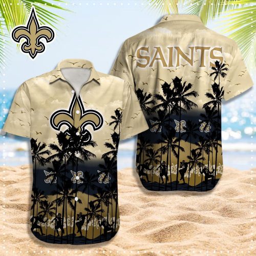 New Orleans Saints 3D Button 3D Button Hawaiian Shirt Gift for Men Dad Father Gift for Men Dad Father