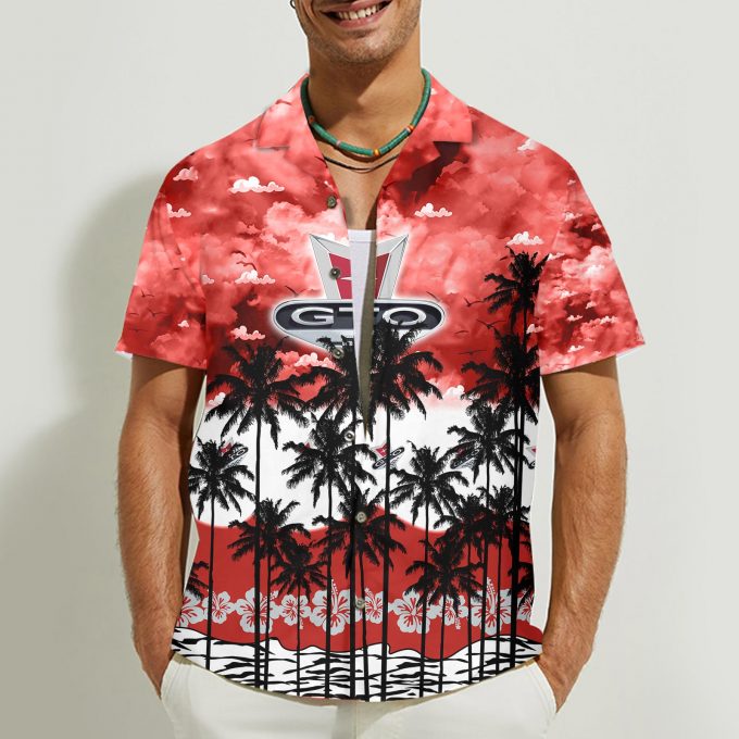 Pontiac GTO 3D Button Hawaii Shirt Gift for Men Dad Father