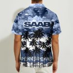 Saab 3D Button Hawaii Shirt Gift for Men Dad Father