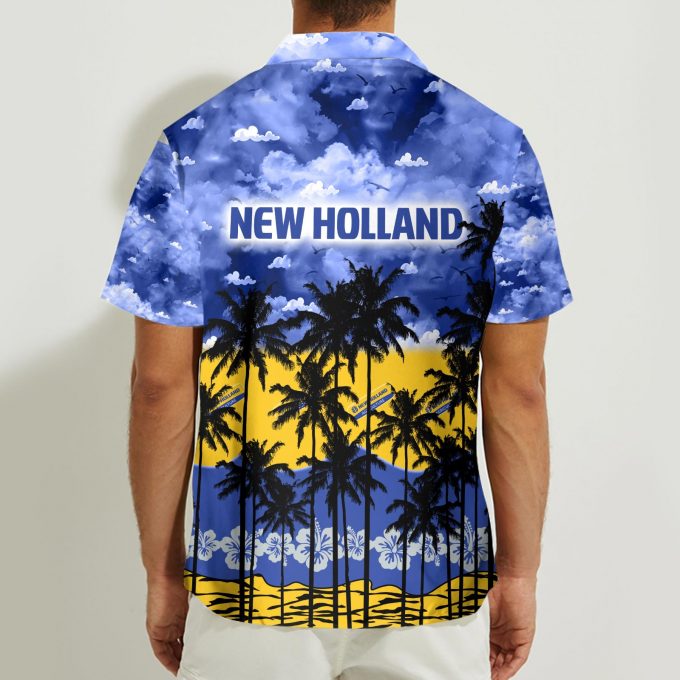New Holland 3D Button Hawaii Shirt Gift for Men Dad Father