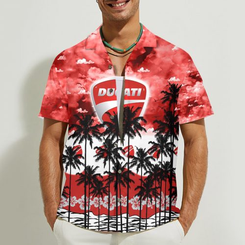 Ducati 3D Button Hawaii Shirt Gift for Men Dad Father