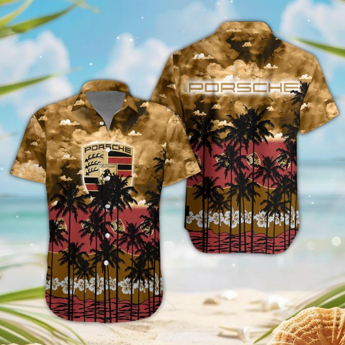 Porsche 3D Button Hawaii Shirt Gift for Men Dad Father